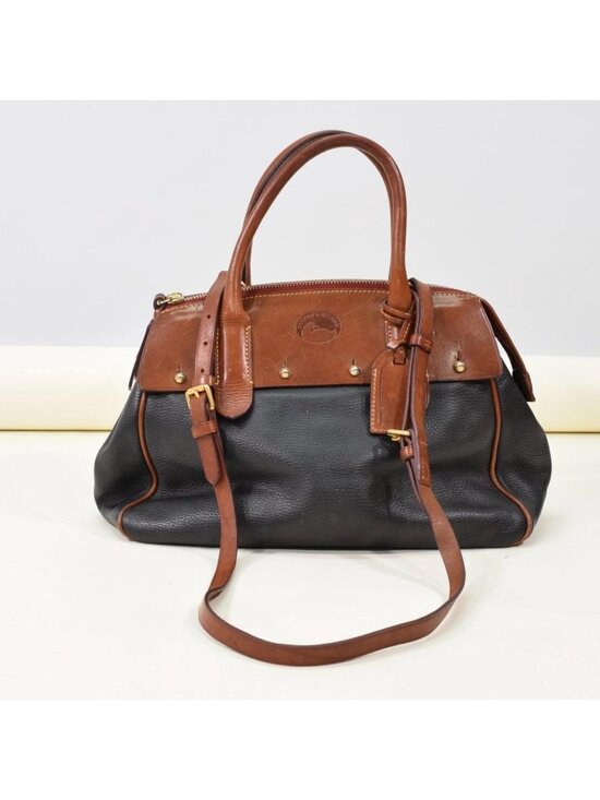 Dooney & Bourke Handbags - Dooney & Bourke Vintage 90s Black Two-Tone Leather Bag